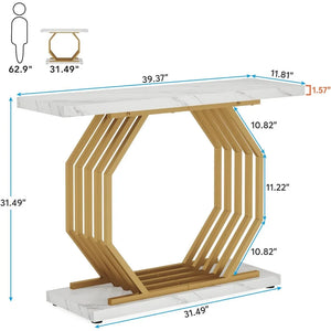 Faux Marble Entryway Table