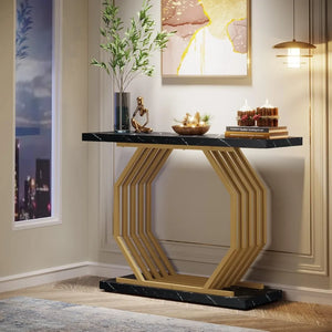 Faux Marble Entryway Table