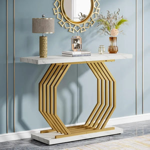 Faux Marble Entryway Table