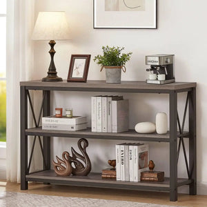 3 Tier Wood Shelves table