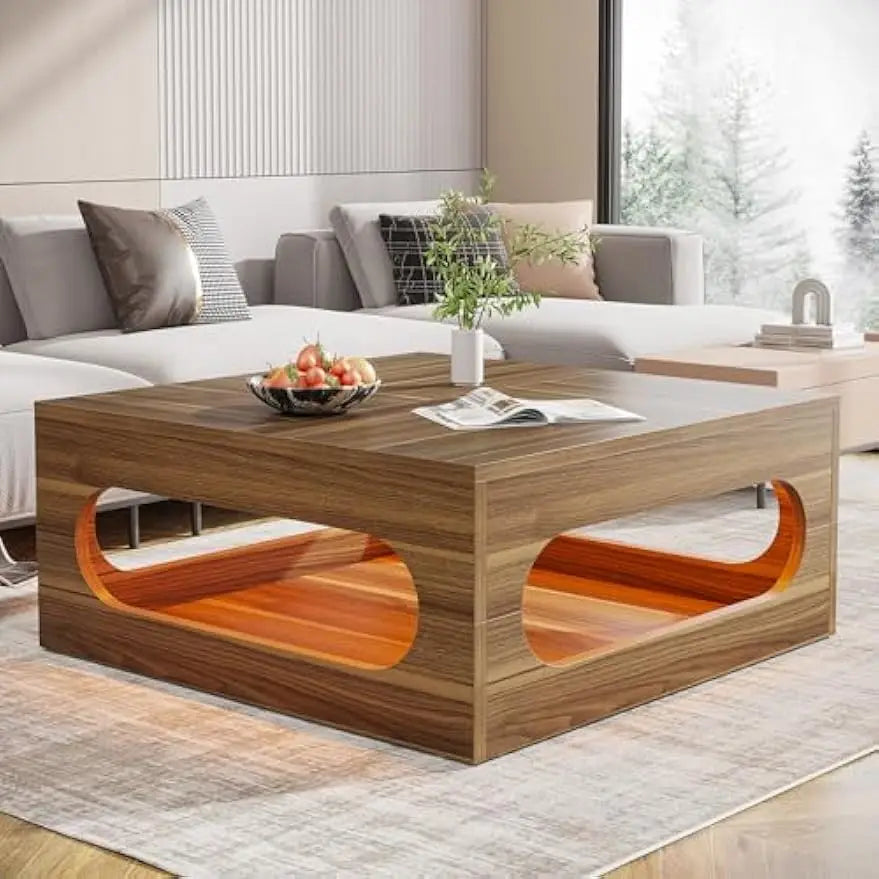 43-Inch Coffee Table with LED Light