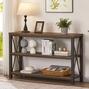 3 Tier Wood Shelves table