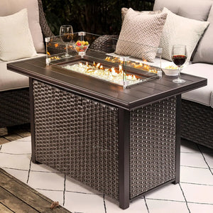 Outdoor 43-Inch 50,000 BTU Propane Fire Pit Table