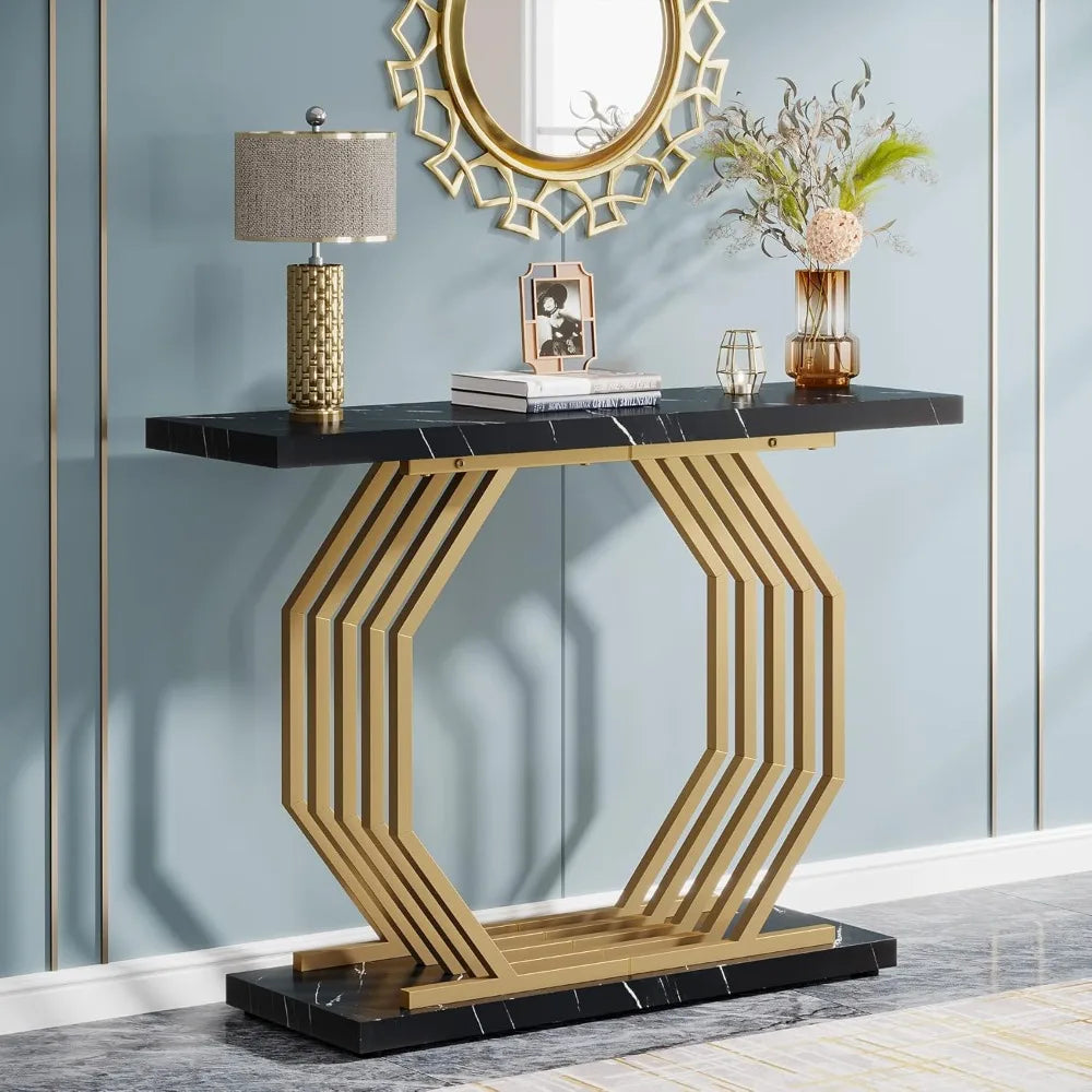 Faux Marble Entryway Table