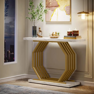 Faux Marble Entryway Table