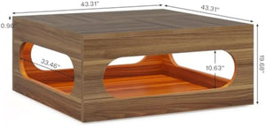 43-Inch Coffee Table with LED Light
