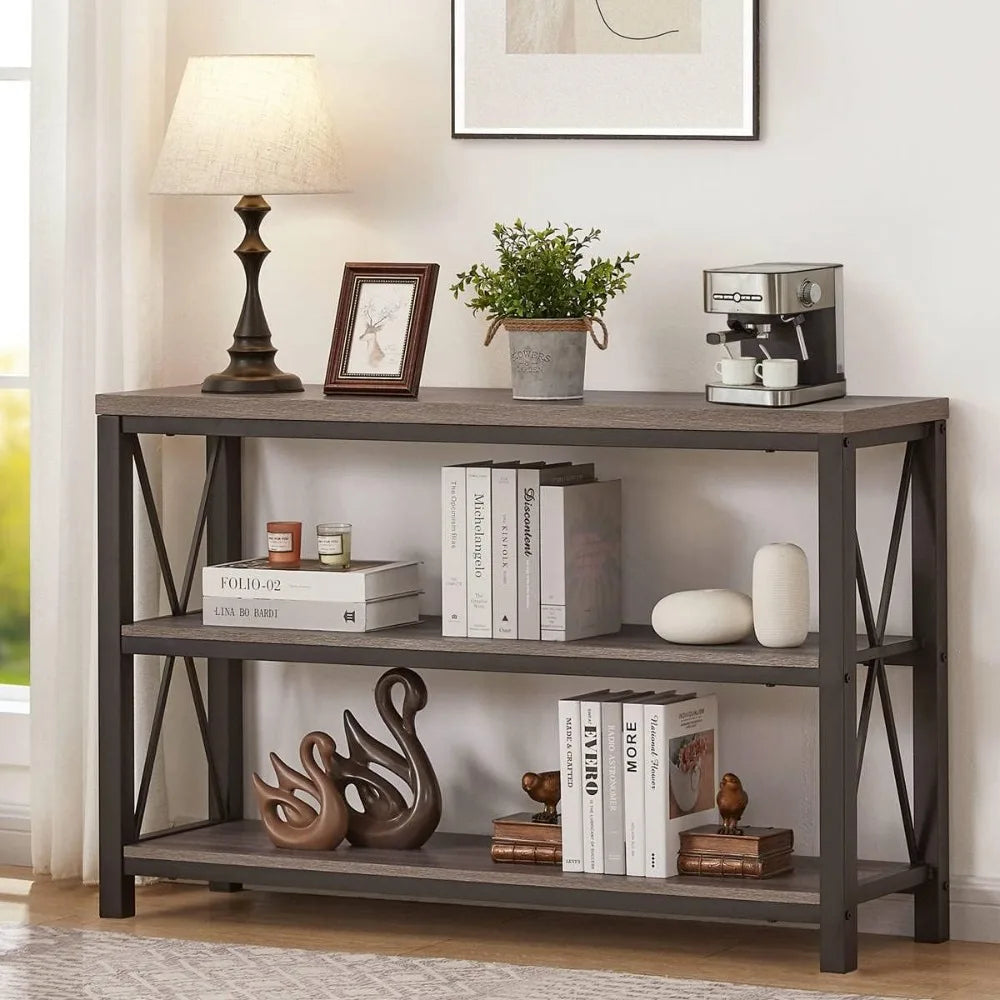 3 Tier Wood Shelves table