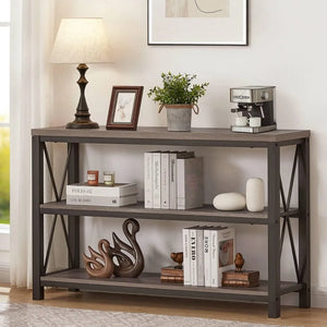 3 Tier Wood Shelves table