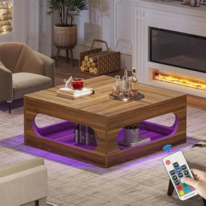 43-Inch Coffee Table with LED Light