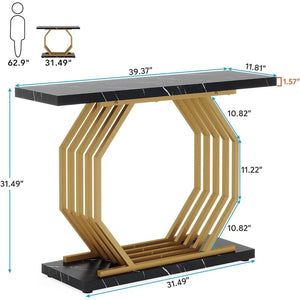 Faux Marble Entryway Table