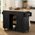 Barn Door Kitchen Island Table with Storage Cab