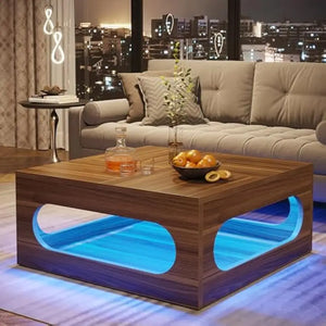 43-Inch Coffee Table with LED Light