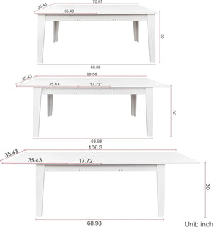 Rectangular Expandable Dining Tables for 6 8 10 12 People