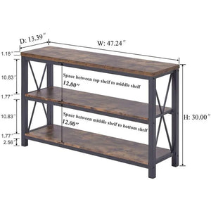 3 Tier Wood Shelves table